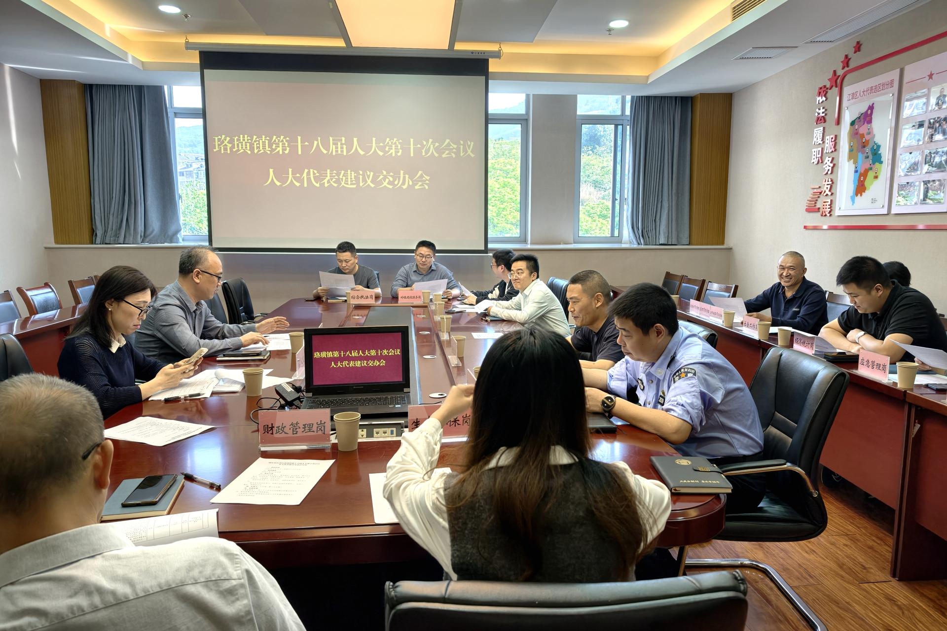 珞璜镇召开人大代表建议交办会